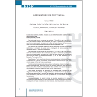 Anuncio de la convocatoria en el BOP