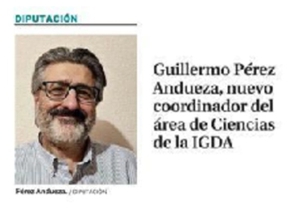 Guillermo Andueza, nuevo coordinador del área de Ciencias de la IGDA
