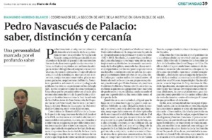 Pedro Navascués de Palacio: saber, distinción y cercanía