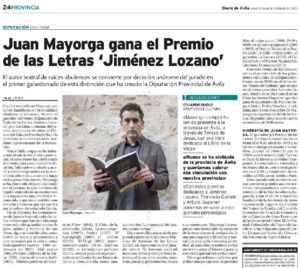 Juan Mayorga gana el Premio de las Letras 