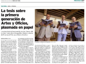 La tesis sobre la primera generación de Artes y Oficios, plasmada en papel