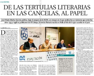 De las tertulias literarias en las Cancelas, al papel