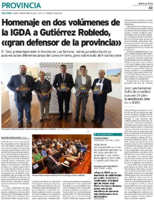Homenaje en dos volúmenes de la IGDA a Gutiérrez Robledo, 