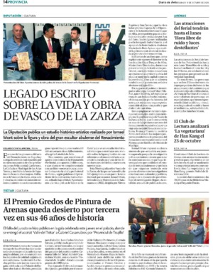 Legado escrito sobre la vida y obra de Vasco de la Zarza