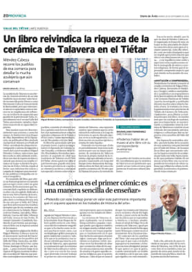 Un libro reivindica la riqueza de la cerámica de Talavera en el Tiétar